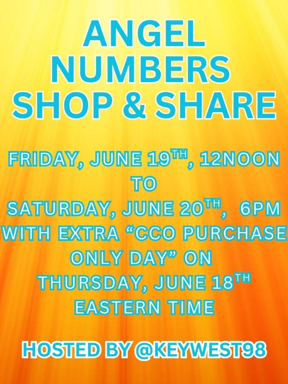 ☀️🌞 TENTATIVE JUNE S&S DATES ~ MORE TO COME 🌞☀️